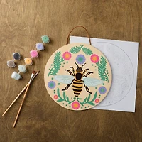 Bee Paint-by-Number Round Plywood Surface Kit by Artist's Loft®