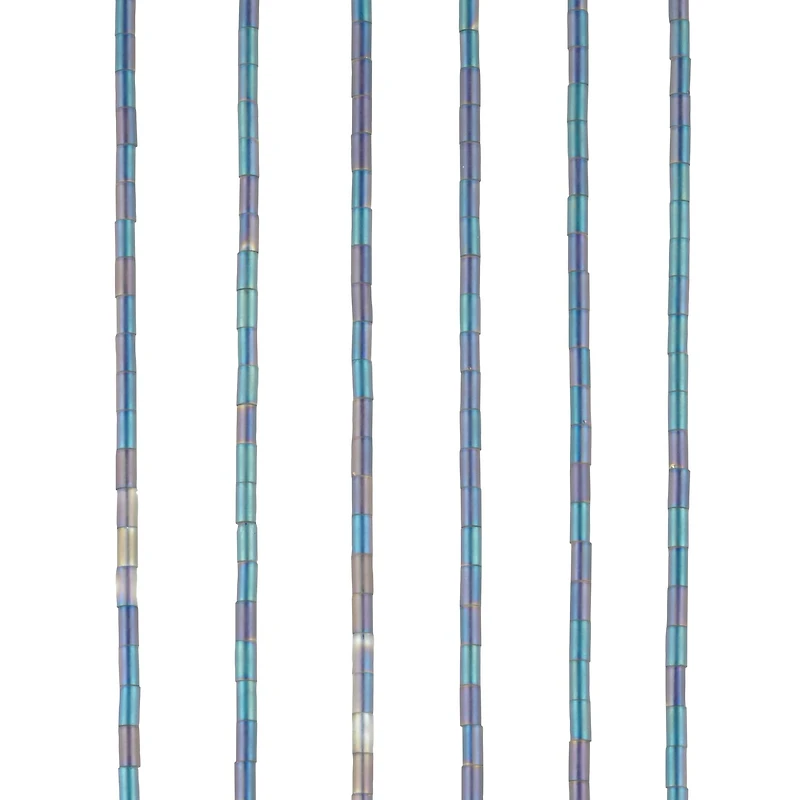 Blue Matte Glass Tube Beads, 4mm by Bead Landing™