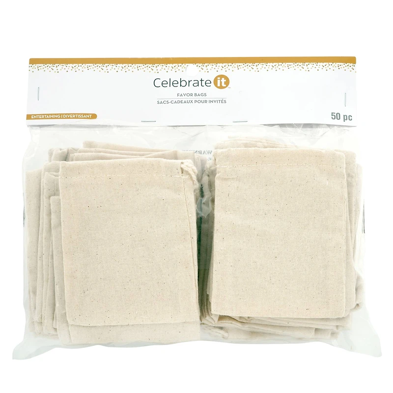 Cream Favor Muslin Bags by Celebrate It