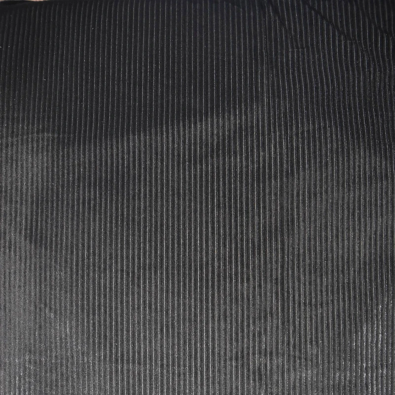 Feldman Black Ribbed Stretch Velvet Fabric