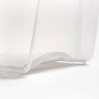 IRIS Stack & Pull Clear Plastic Storage Boxes with Gray Lid