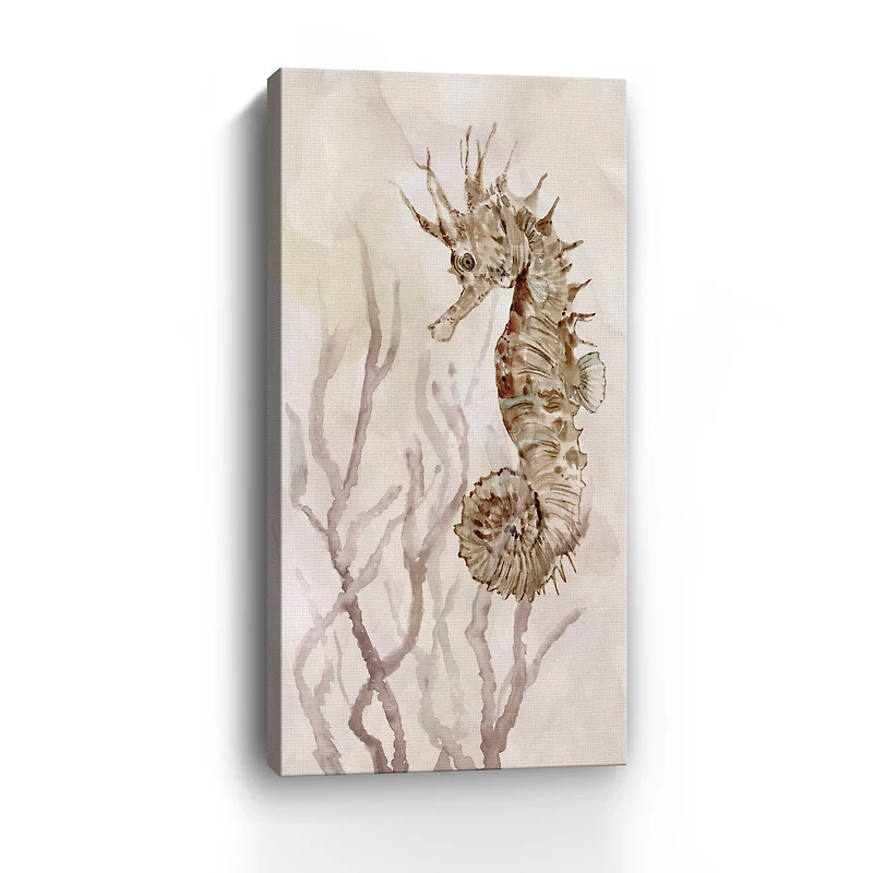 Neutral Seahorse II Canvas Giclee