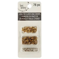 12 Packs: 76 ct. (912 total) Lobster Clasps and Crimps by Bead Landing™ 