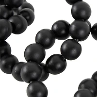 20" Black Wood Chain Beaded 8 Link Sculpture