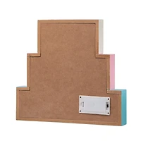 Glitzhome® 12" Easter LED Lighted Wooden & Metal Block Word Sign