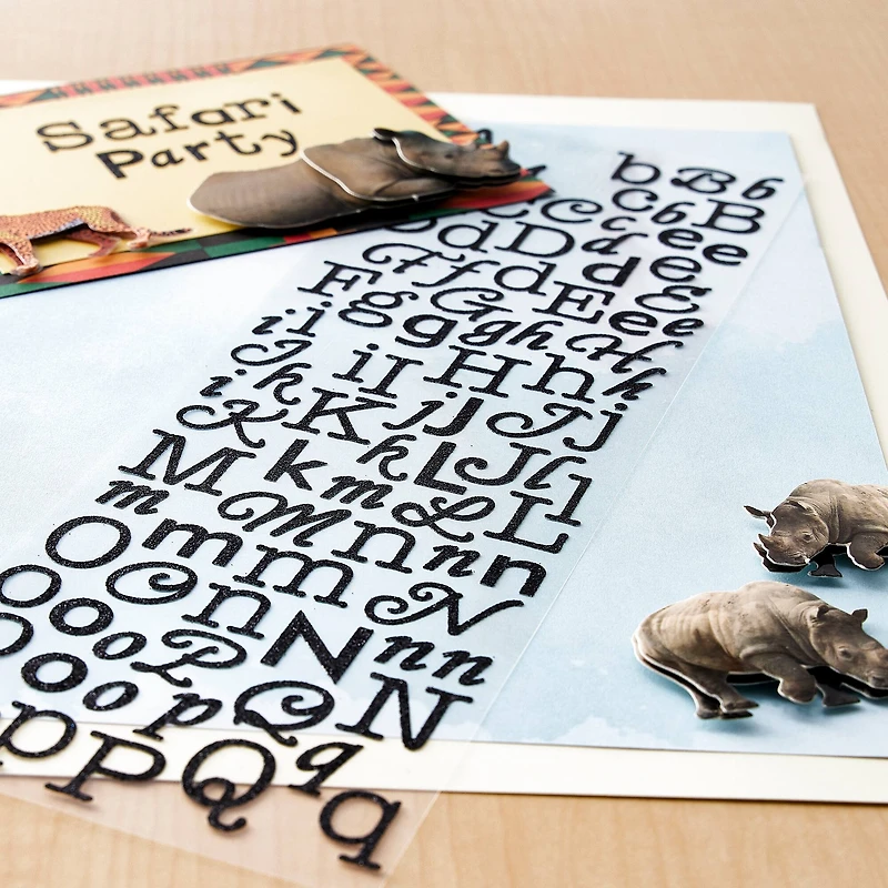 12 Pack: Glitter Alphabet Stickers by Recollections