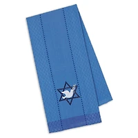DII® Assorted Blue Hanukkah Embroidered Dishtowels Set