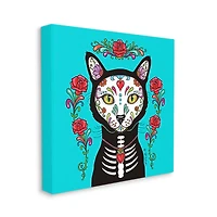 Stupell Industries Day of Dead Cat Portrait Canvas Wall Art