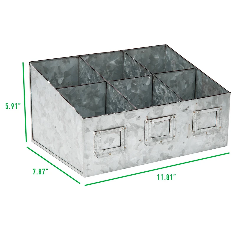 Mind Reader Galvanized Steel Organizer