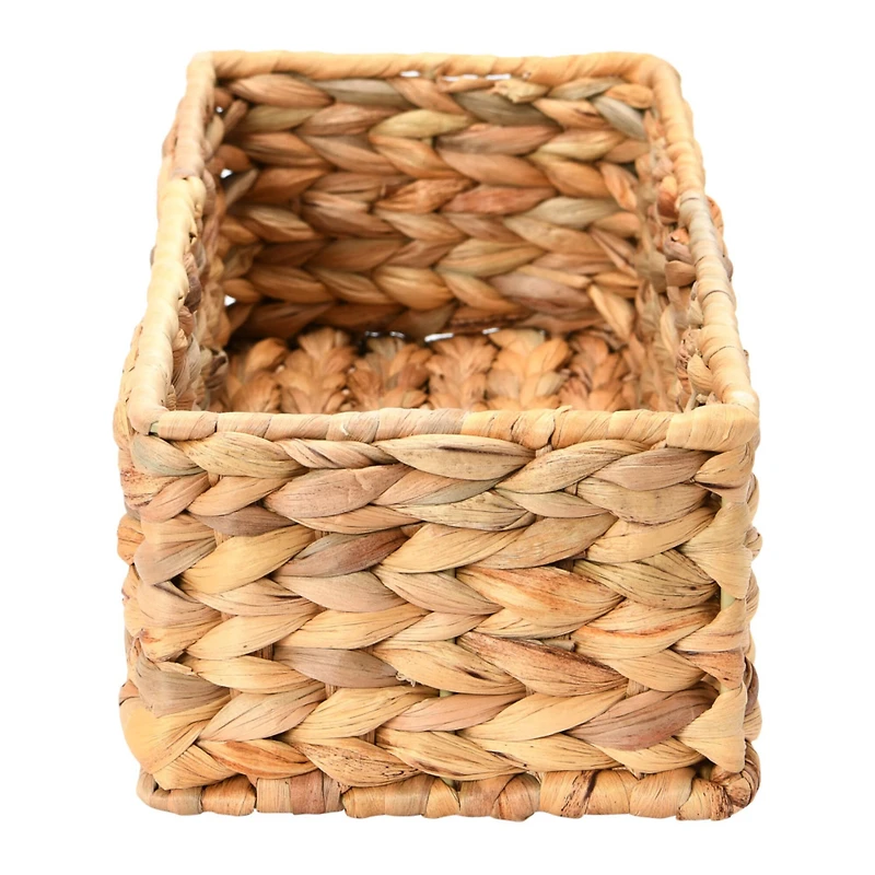 Household Essentials Water Hyacinth Rectangular Storage Basket