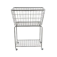 Gray Industrial Metal Storage Cart