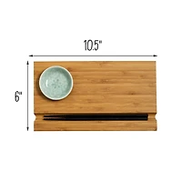Honey Can Do Joyce Chen Burnished Bamboo Sushi Board Set