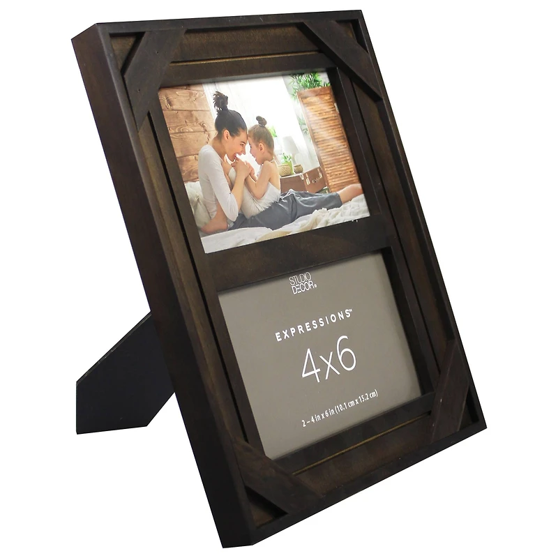 Expressions™ 2 Opening 4" x 6" Espresso Collage Frame by Studio Décor®