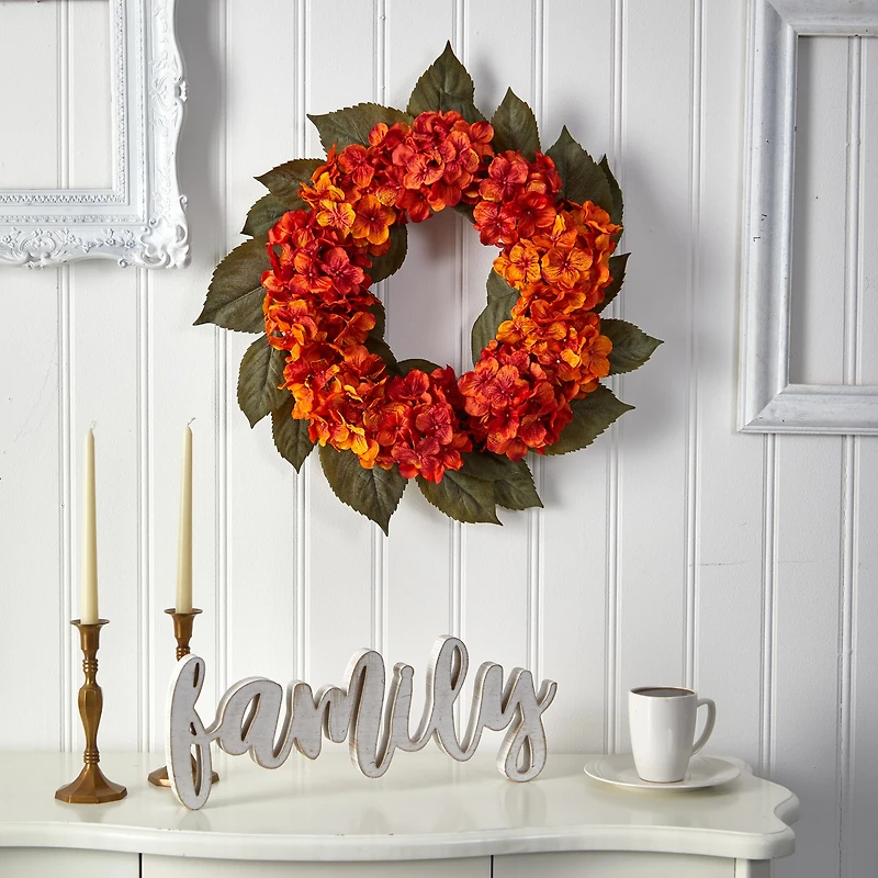 20" Autumn Hydrangea Wreath