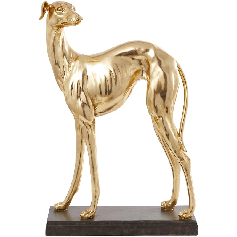 25" The Novogratz Gold Greyhound Dog Sculpture