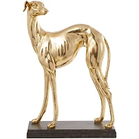 25" The Novogratz Gold Greyhound Dog Sculpture