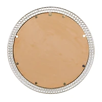 37" Gold Metal Contemporary Round Wall Mirror