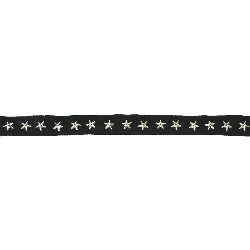 3/4" Black & Silver Star Studded Trim by Celebrate It® Fashion Mode