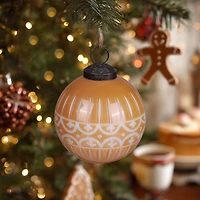 3" Light Brown Gingerbread Forest Glass Ball Ornament by Ashland®