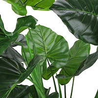 4 ft. Two-Tone Potted Wide Taro Leaf Plant