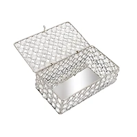 Silver Crystal Glam Jewelry Box