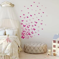 RoomMates Pink Flutter Butterflies Peel & Stick Wall Decals