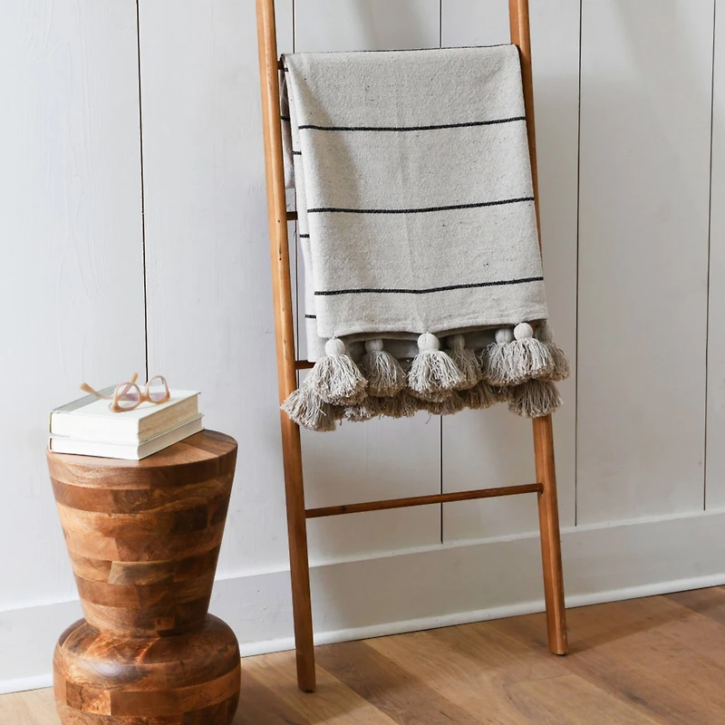 Hello Honey® Striped Cotton Throw Blanket with Tassels