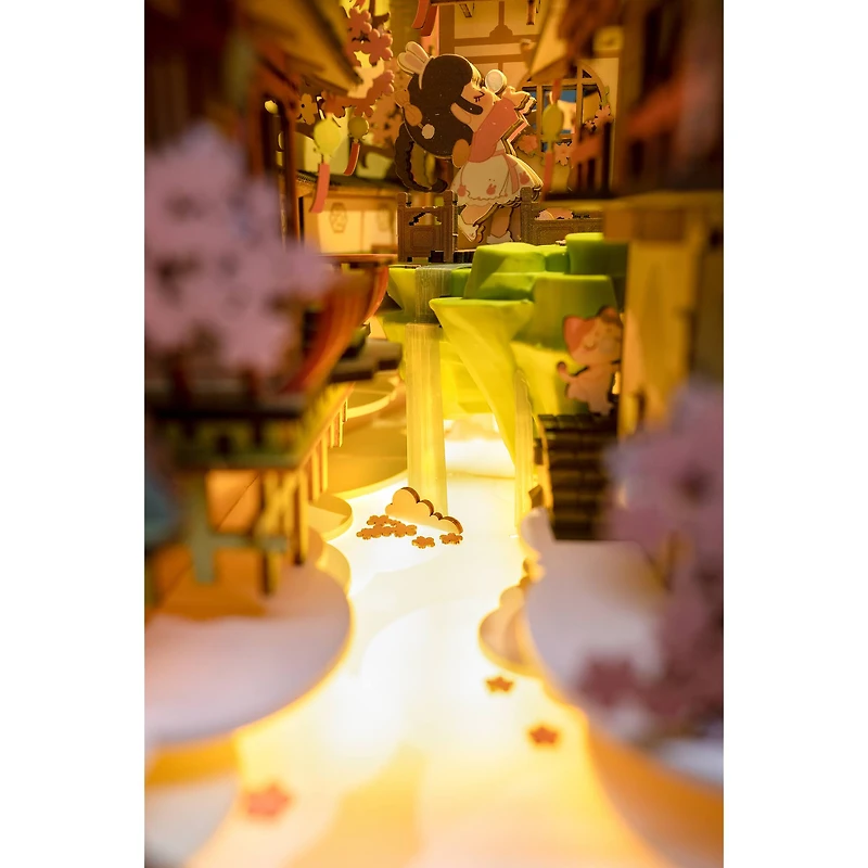 Rolife® Falling Sakura DIY Book Nook Shelf Insert Kit