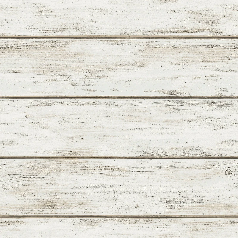 InHome White Washed Plank Peel & Stick Wallpaper