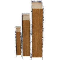 Nature & Foliage Canvas Faux Book Box Set