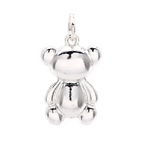 Silver Plated Teddy Bear Charm by Bead Landing™