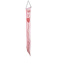 71" Welcome & Happy Valentine's Day Outdoor Door Banners Set