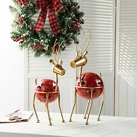 Glitzhome® Christmas Reindeer Bell Set