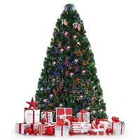 Costway 6ft. Fiber Optic Artificial Christmas Tree, LED Lights