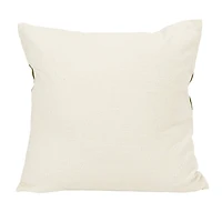Hello Honey® Green & Natural Abstract Design Cotton Slub Pillow