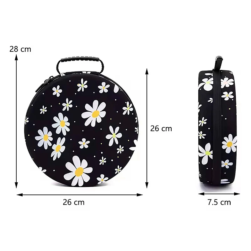 Sparkly Selections Floral Round Diamond Storage Case with 60 Bottles