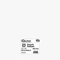 PA Paper™ Accents White 12" x 12" Medium Vellum, 25 Sheets