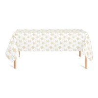 102" Cream Snowflakes Tablecloth