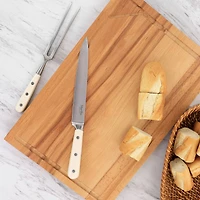 Martha Stewart Cream Goswell 3 Piece Carving Board & Cutlery Set