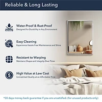 Head West Chrome Stainless Steel Beveled Wall Mirror