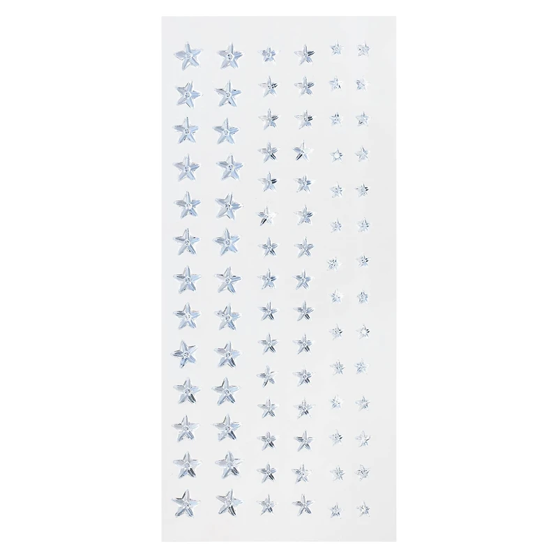 12 Packs: 84 ct. (1,008 total) Clear Star Rhinestone Stickers by Recollections™
