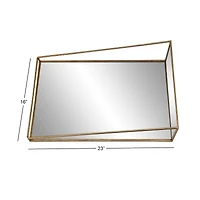 Gold Metal Industrial Wall Mirror, 3ct.