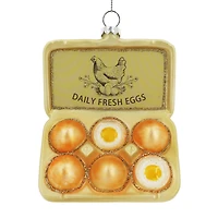 4.25" Half Dozen Eggs Glass Ornament by Ashland®