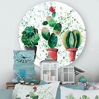 Designart - Three Cacti In Clay Pots