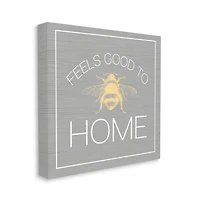 Stupell Industries Good To Bee Home Phrase Cute Insect Pun Canvas Wall Art