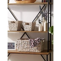 DII® White Wash Hyacinth Basket Set