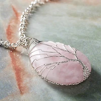 Signature Rose Quartz Wire Wrapped Pendant by Bead Landing™