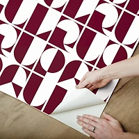 RuPaul RuDeco Oxblood Red Peel & Stick Wallpaper