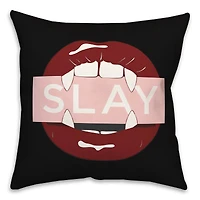 Slay Fangs Throw Pillow