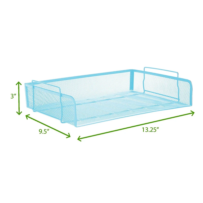 Mind Reader Stackable Metal Mesh Tray & Desk Document Organizer Set